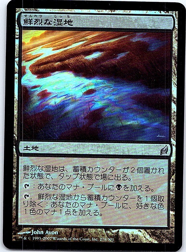 FOIL/鮮烈な湿地/Vivid Marsh/ローウィン/日本語版/MTG１枚 [FC]_画像1