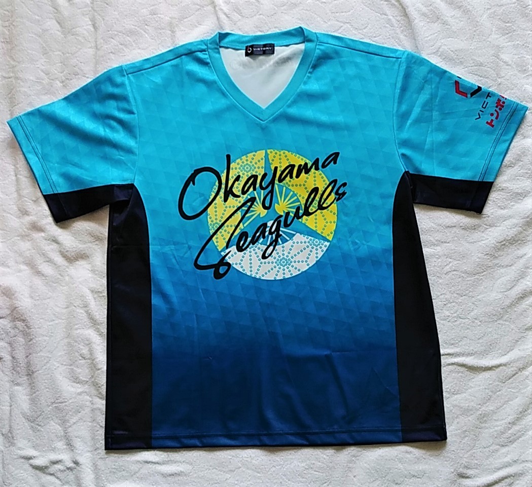 * Okayama Seagull z respondent . T-shirt 2021-2022 blue * woman volleyball . under . rice field ... boat rice field .. length ... boat rice field .... have ......