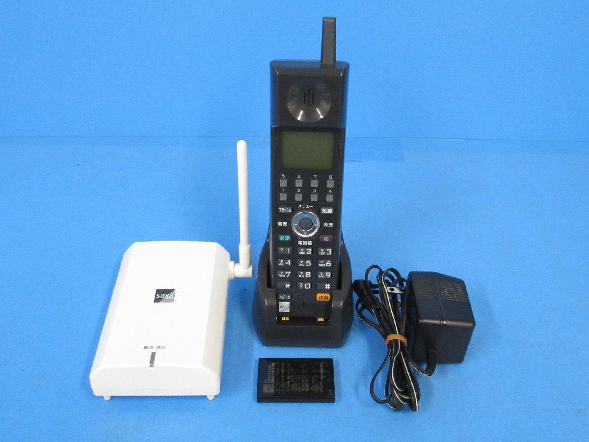 Ω ZZK 4854 保証有 サクサ SAXA PLATIAⅡ コードレス電話機 WS805(K) 電池付 動作OK ・祝10000！取引突破！