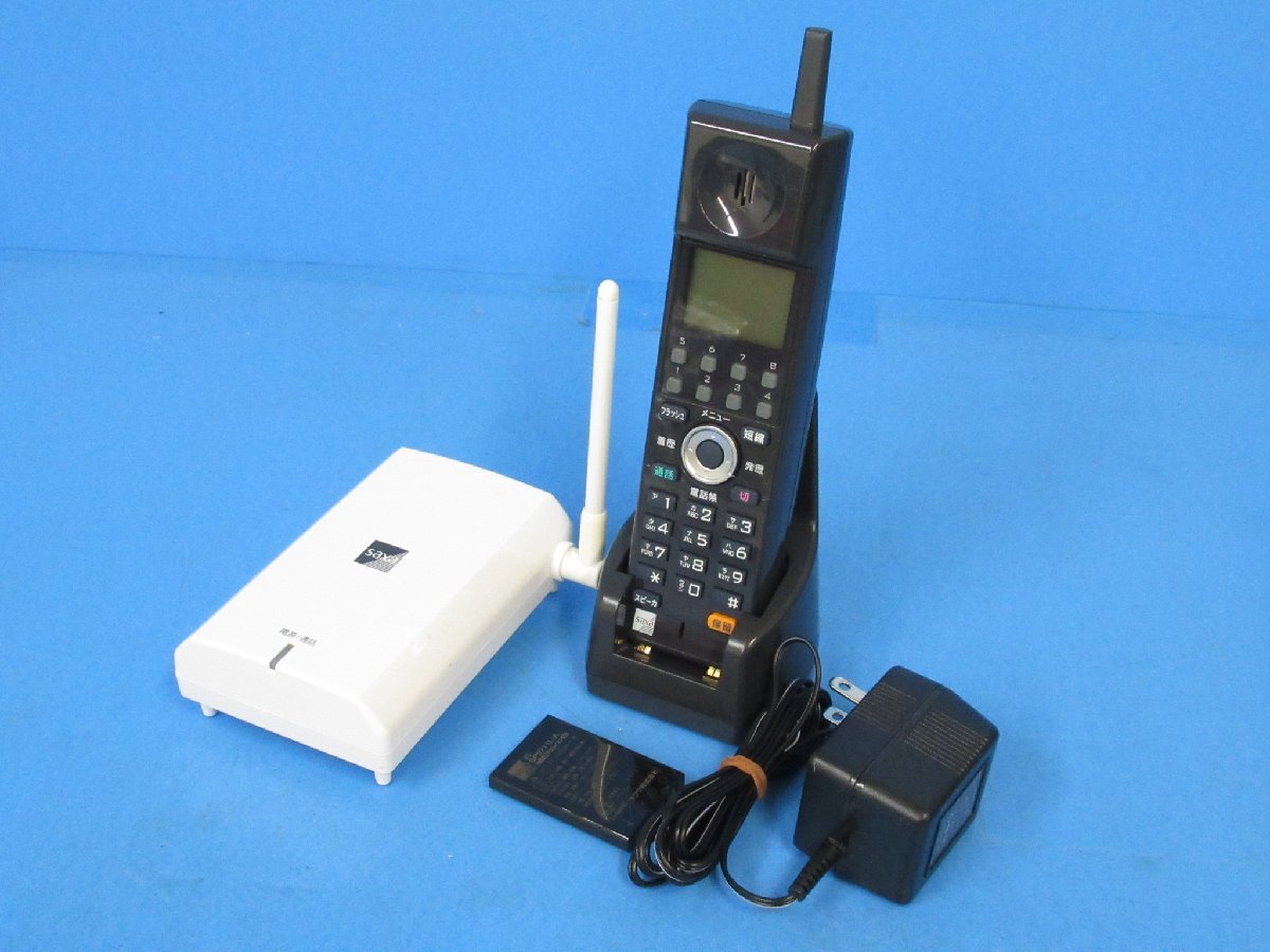 Ω ZZK 4858 保証有 17年製 サクサ SAXA PLATIAⅡ コードレス電話機 WS805(K) 電池付 動作OK ・祝10000！取引突破！