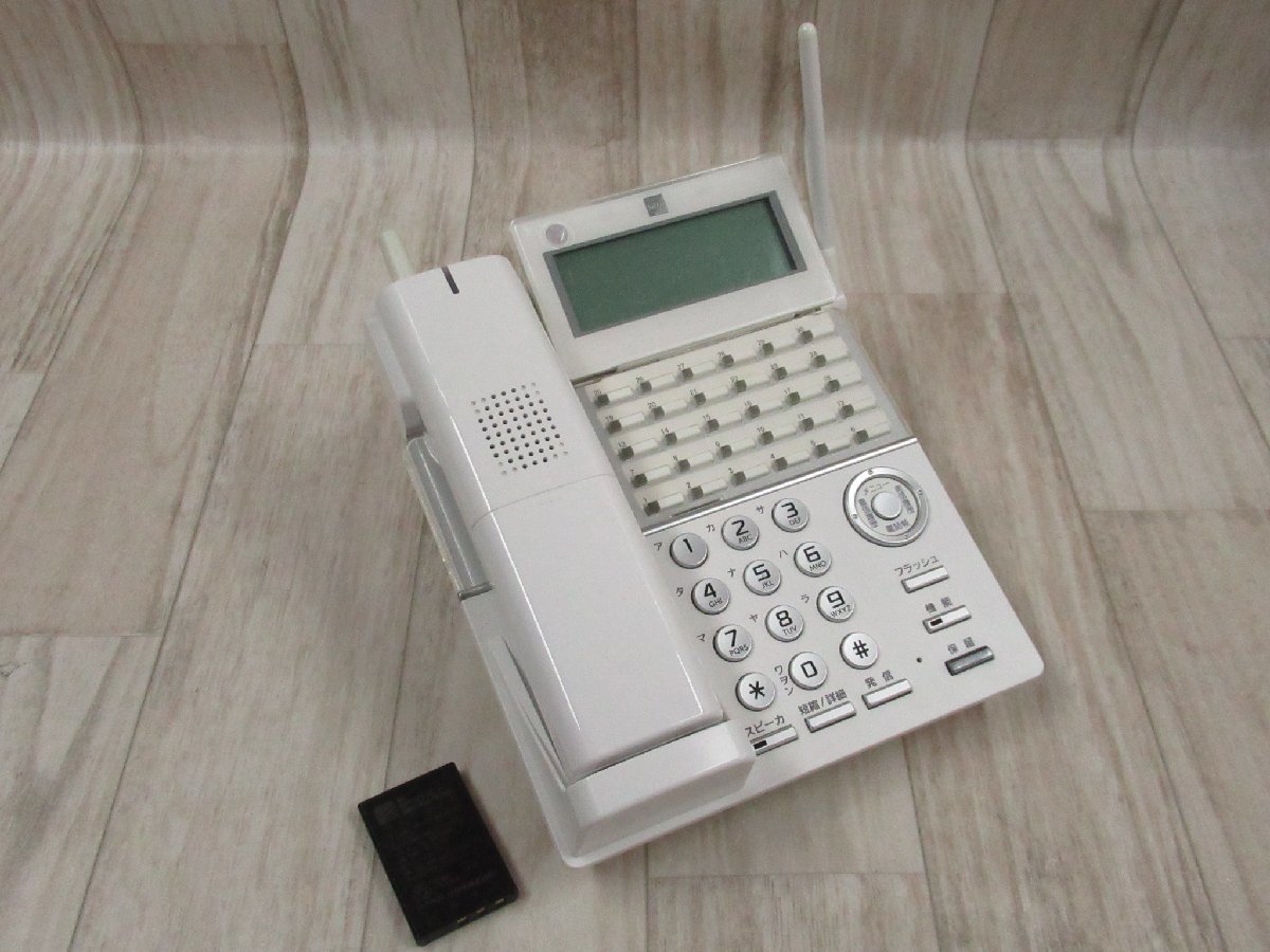 Ω ZZK 4887 保証有 18年製 Saxa サクサ PLATIAⅡ 30ボタンカールコードレス電話機 CL825 電池付 ・祝10000！取引突破！