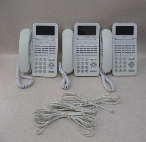 Ω保証有 ZH2 5152) ET-24Si-SDW 3台 日立 HITACHI S-integral 24ボタン電話機 中古ビジネスホン 領収書発行可能 同梱可 20年製_画像1