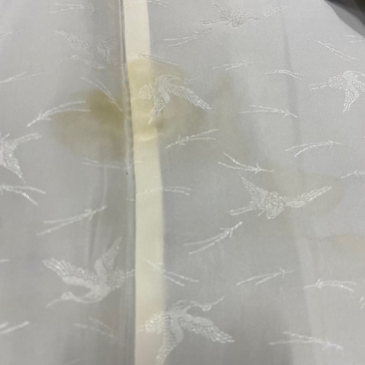 【競ナビ】色留袖 秀品 落款 枝梅 流水 金彩 薄紫 袷 169cm 66cm M 正絹 【中古】_画像7