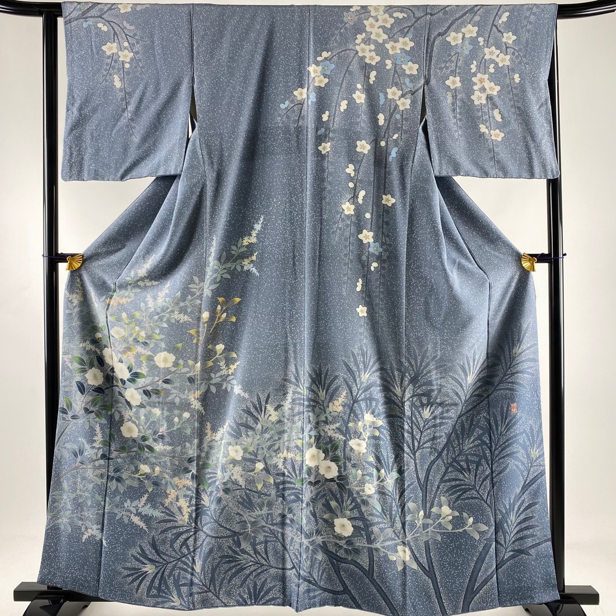 新しいスタイル ますいわ屋 竹峰 落款 名品 【競ナビ】訪問着 椿