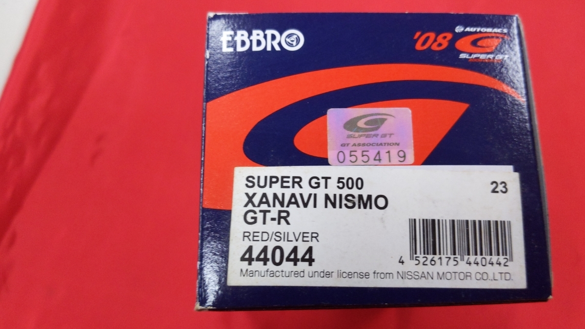 ＭＩ184　中古品エブロ 1/43 SUPER GT 500 XANVI NISMO GT-R_画像3