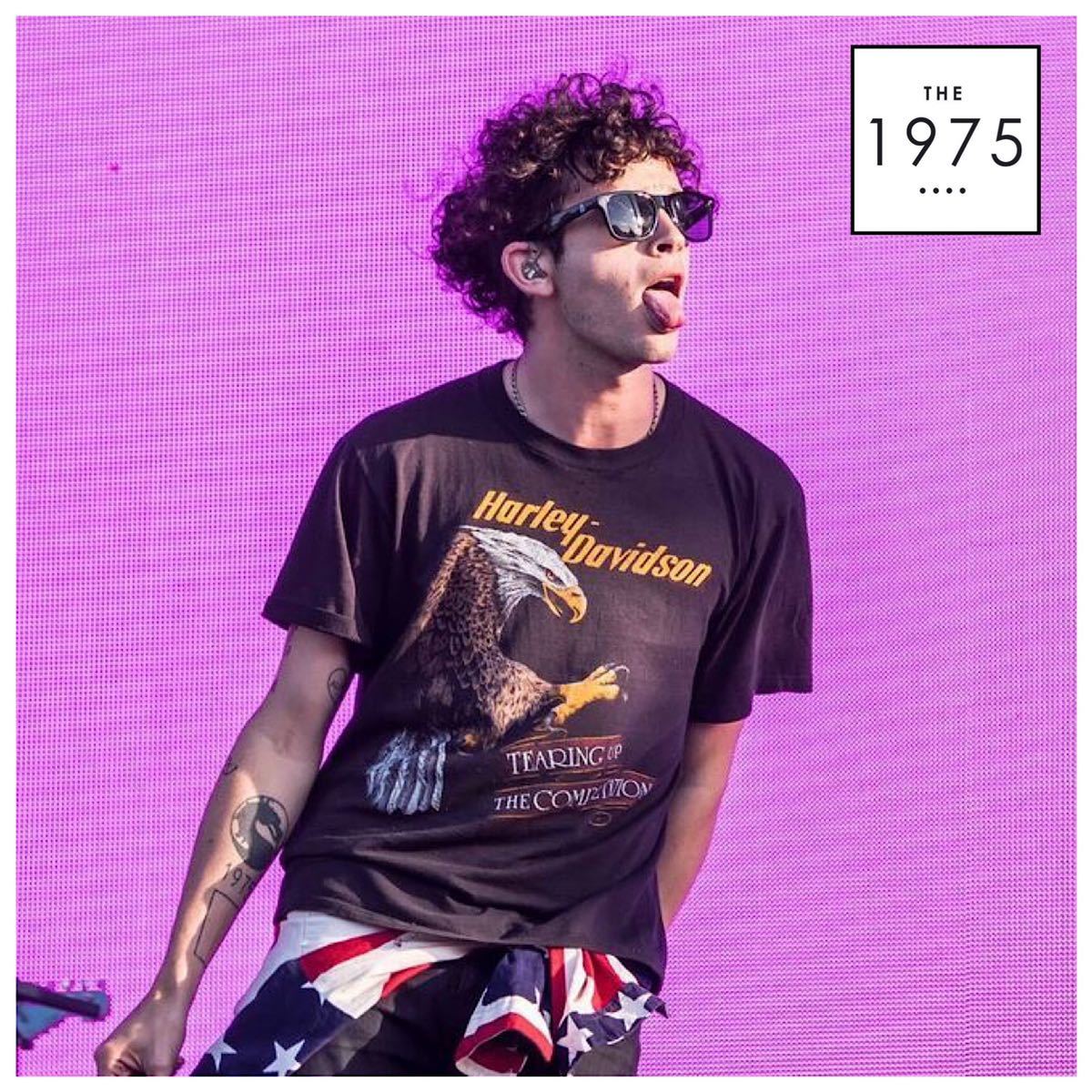 THE 1975マシューヒーリー着USA製80sビンテージHarley DavidsonハーレーダビッドソンイーグルTシャツ古着summer sonicサマーソニック出演_画像1