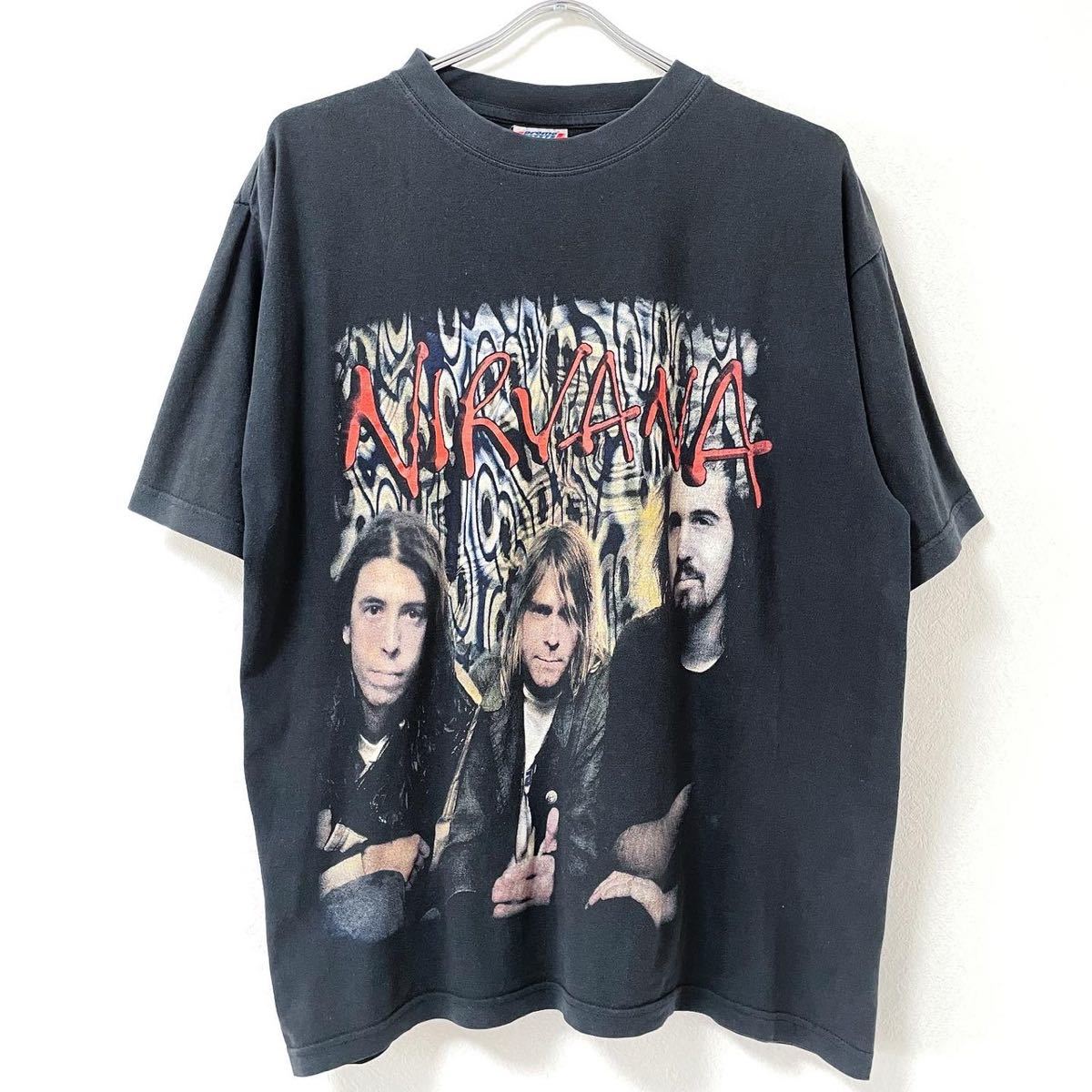 □激レア□90s ユーロブート NIRVANA Tシャツ L ニルヴァーナ カード