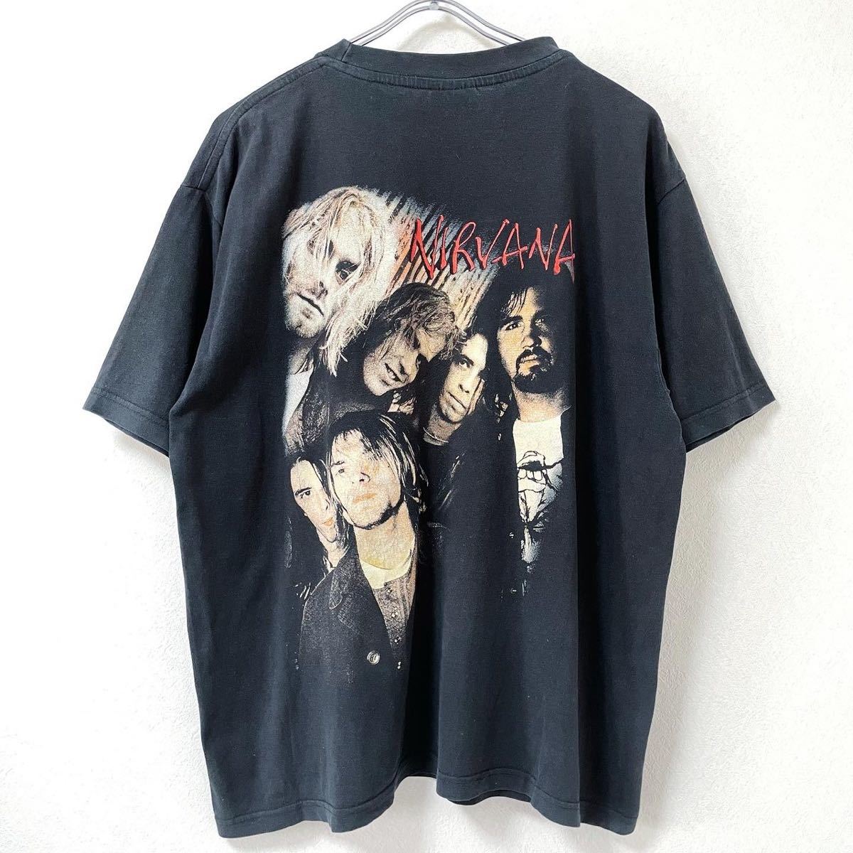 □激レア□90s ユーロブート NIRVANA Tシャツ L ニルヴァーナ カード