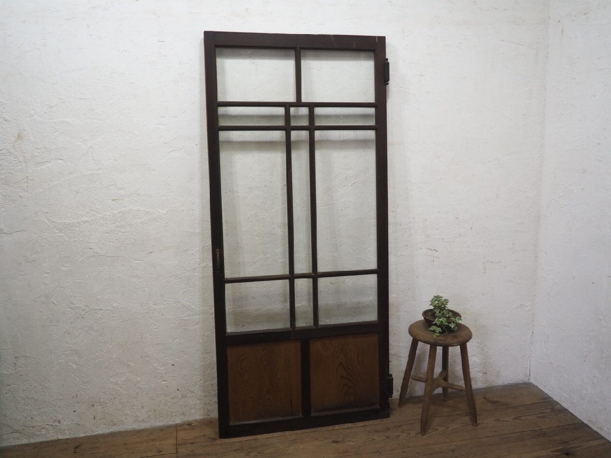 半額SALE/ 波ガラス戸 タG0895◇【H167,5cm×W76cm】◇アンティーク
