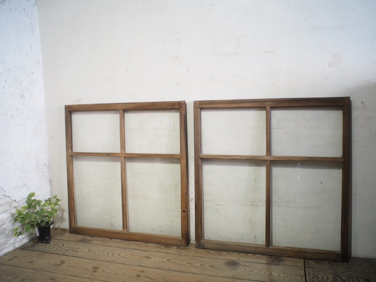 熱販売 サッシ 波ガラス戸 タH0001◇【H93cm×W90cm】×2枚