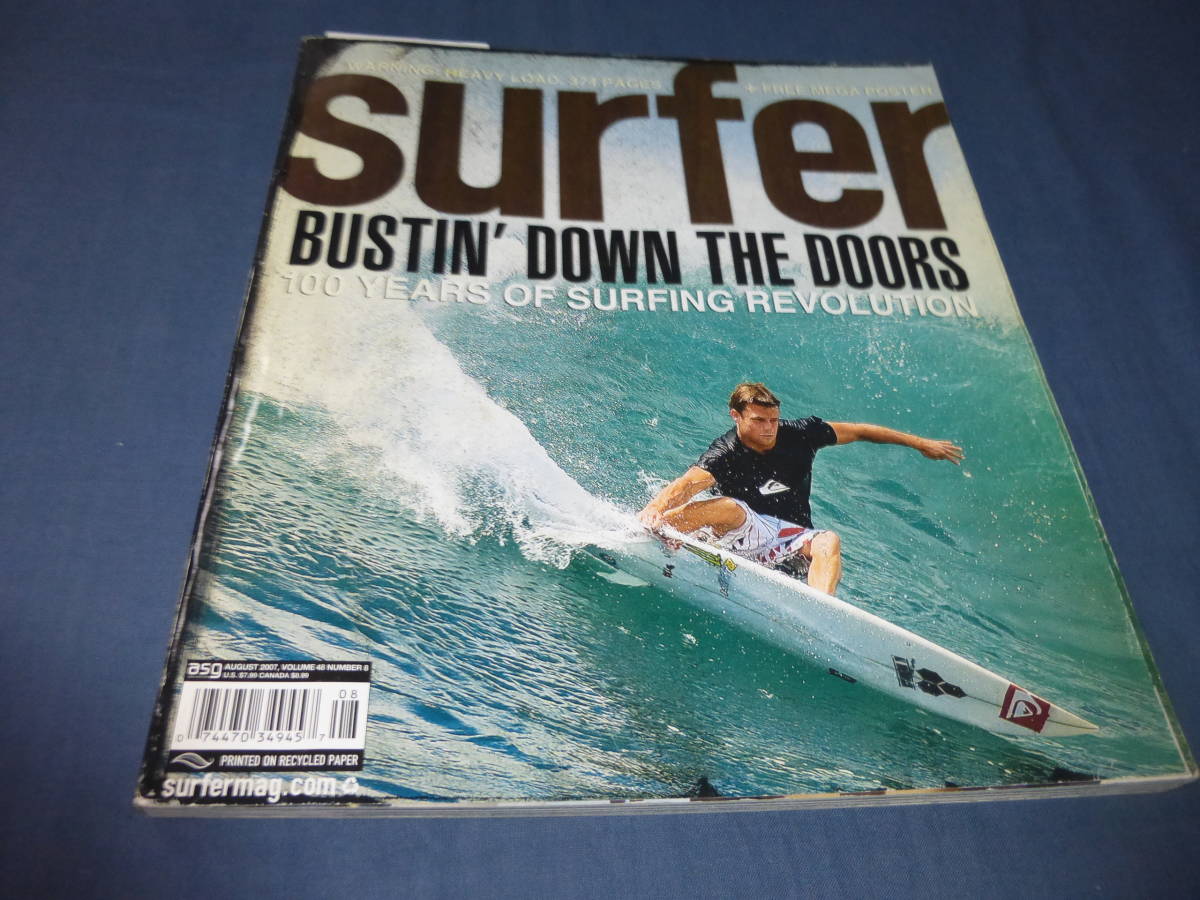 80/⑫洋書「SURFER MAGAZINE」2007年8月号・特大号　サーファー　サーフィン_画像1