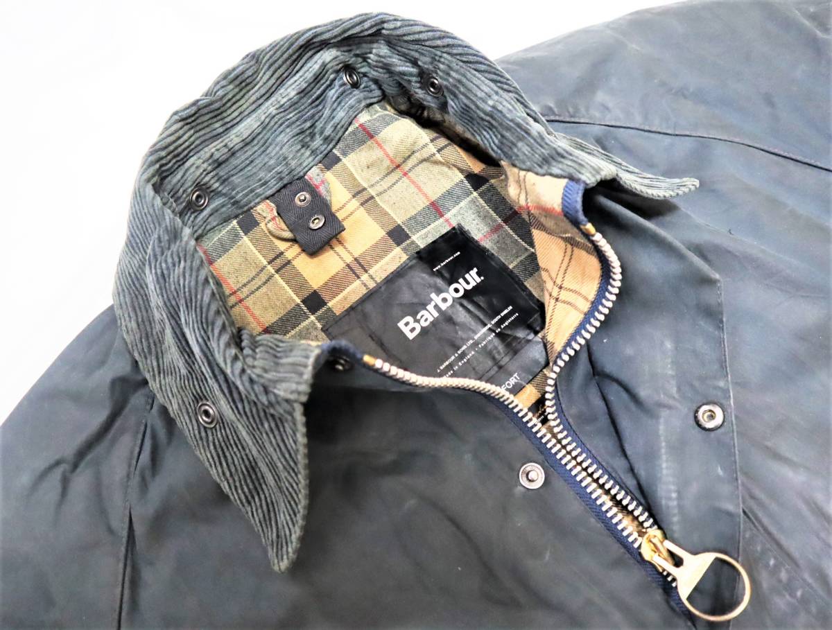 ビッグサイズ 44 3L相当！ バブアー 英国製 barbour ビューフォート BEAUFOUT 3ワラント ミディアムウエイトオイルドジャケット ネービー