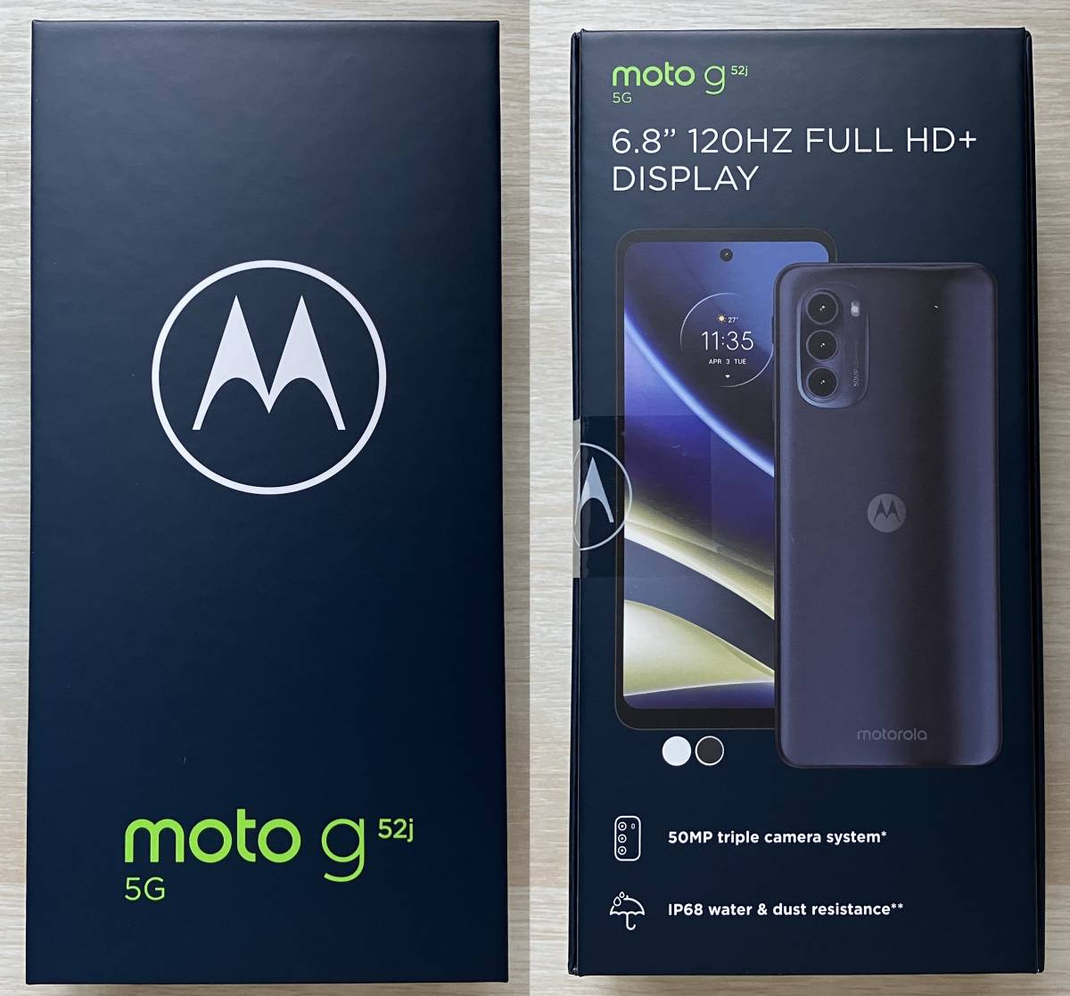 新品未開封 moto g52j 5G インクブラック 黒 6GB/128GB 6 8インチ SIM