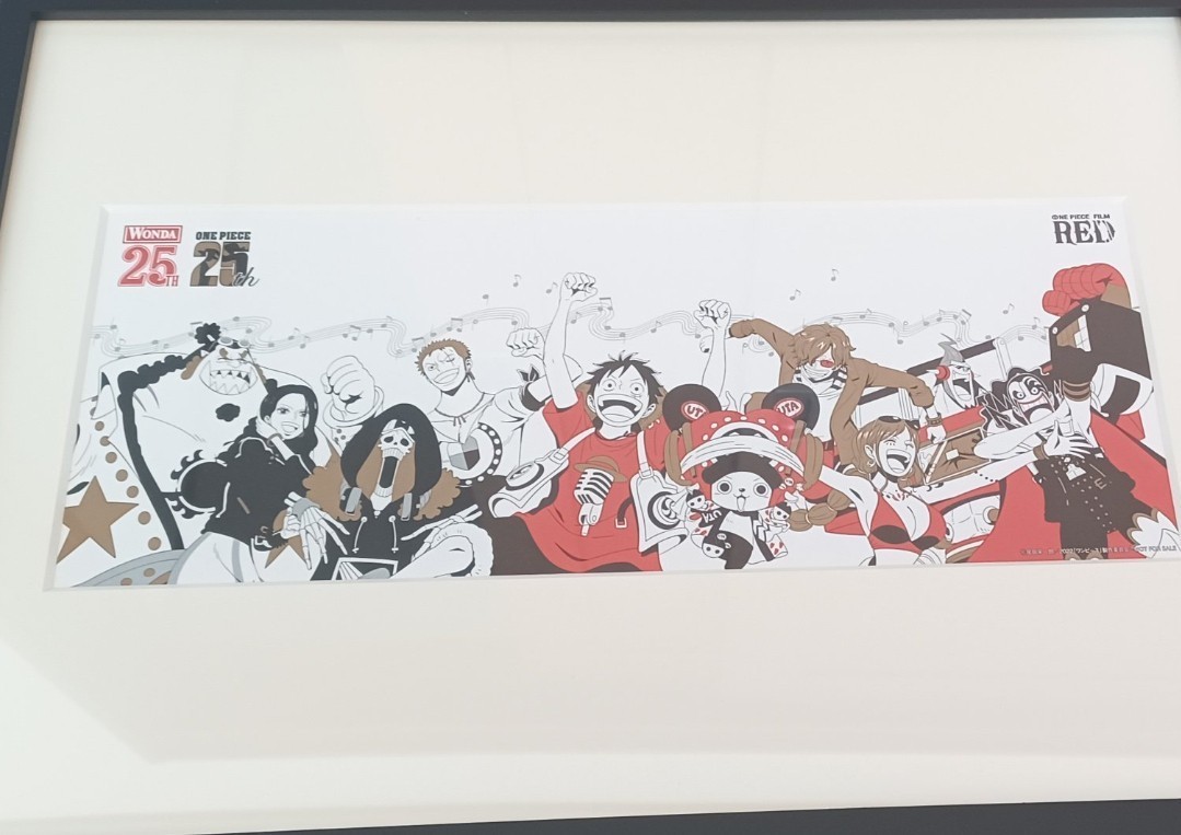 ワンピース WONDAコラボポスター(額縁付き) ONE PIECE × WONDA限定コラボ ポスター 額縁付き|Yahoo!フリマ