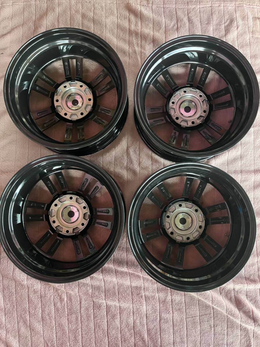 200系ハイエース用 17インチ アルミホイール 4本セットFLEX DELF-02(フレックス デルフ 02) ブラックポリッシュ 6.5J-17+38 6H-139.7