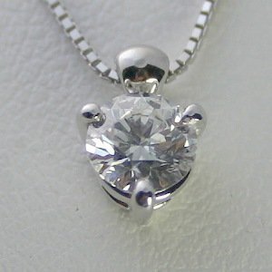 ダイヤモンド ネックレス プラチナ 一粒 0.5ct 鑑定書付 0.551ct D