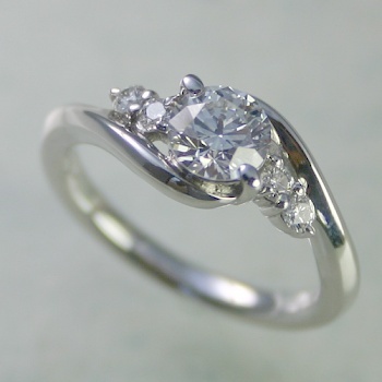 婚約指輪 安い プラチナ ダイヤモンド リング 0.4カラット 鑑定書付 