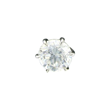ダイヤモンド ピアス 一粒 0.6カラット プラチナ 鑑定書付 0.6ctup F