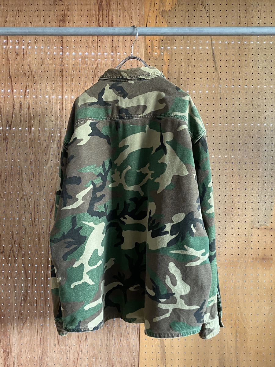 古着 90年代 90s RATTLERS BRAND 迷彩 カモフラ シャツ オーバーサイズ ビッグサイズ ビッグシルエット アメリカ USA 製