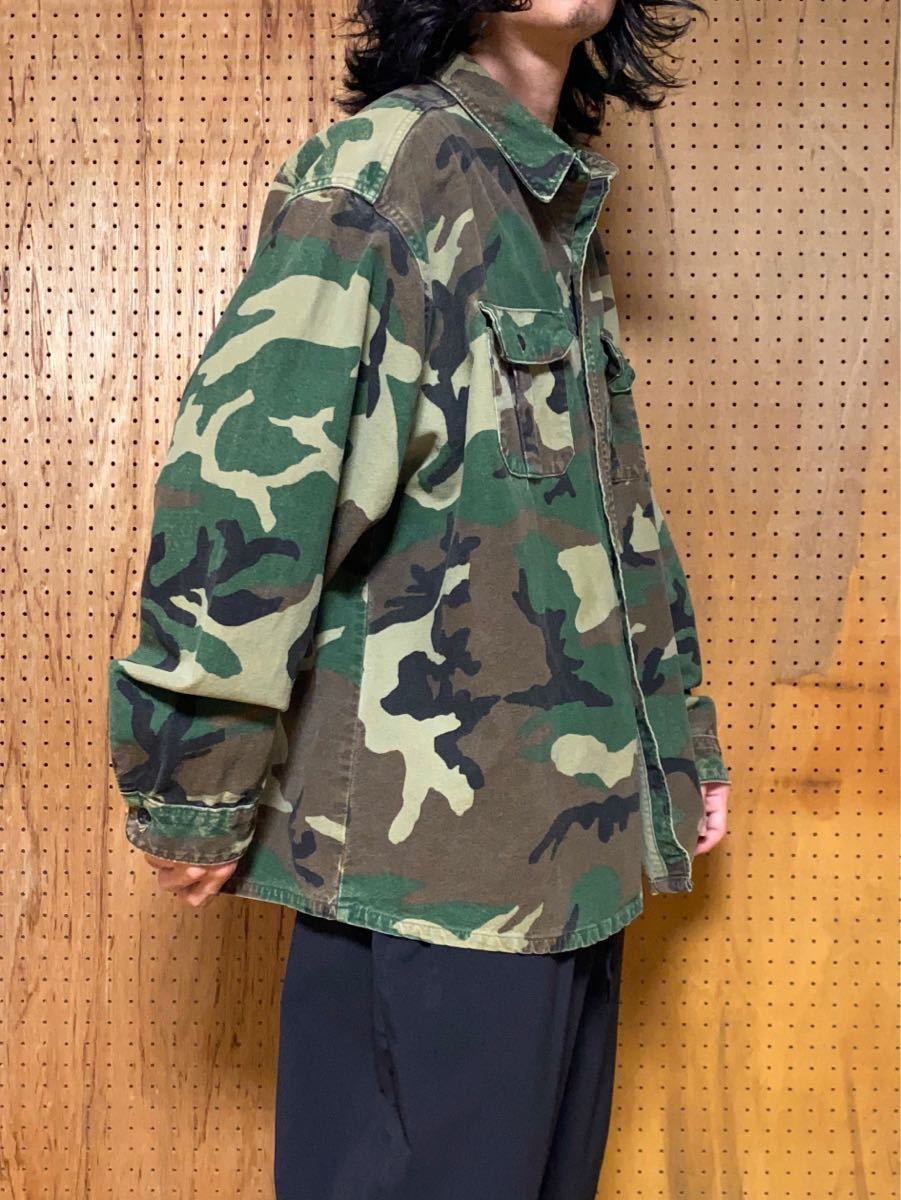 古着 90年代 90s RATTLERS BRAND 迷彩 カモフラ シャツ オーバーサイズ ビッグサイズ ビッグシルエット アメリカ USA 製