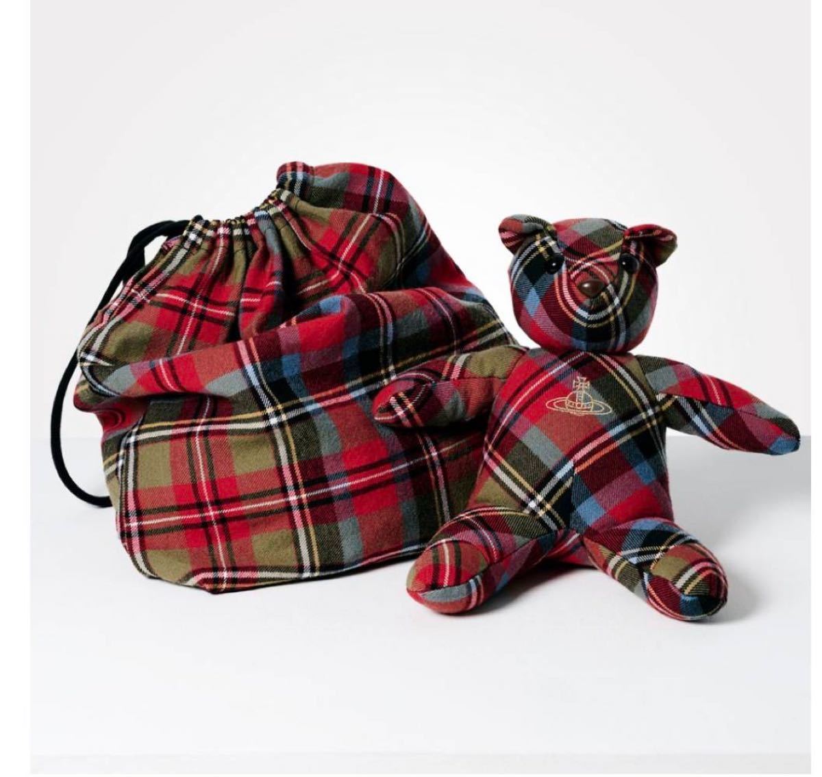 Vivienne Westwood ヴィヴィアンウエストウッド 非売品 新品 未開封 ノベルティ チェック オーブ ベア 巾着