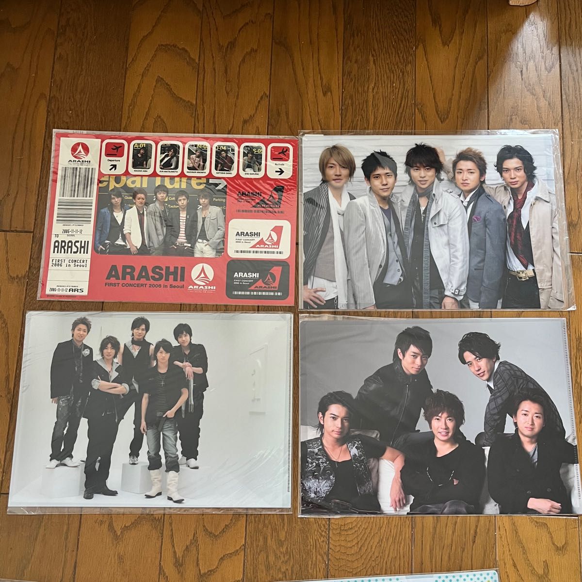 嵐　コンサート　グッズ　ファイル　8枚　セット　シール　新品 大野智 二宮和也 櫻井翔 相葉雅紀 松本潤 集合