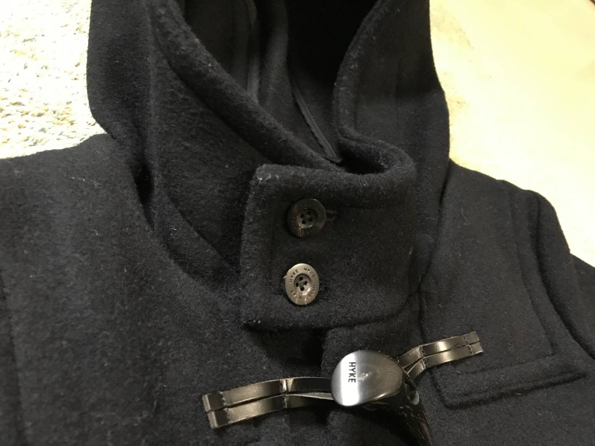 HYKEメルトンダッフルコート クリアランス正規品 steelpier.com