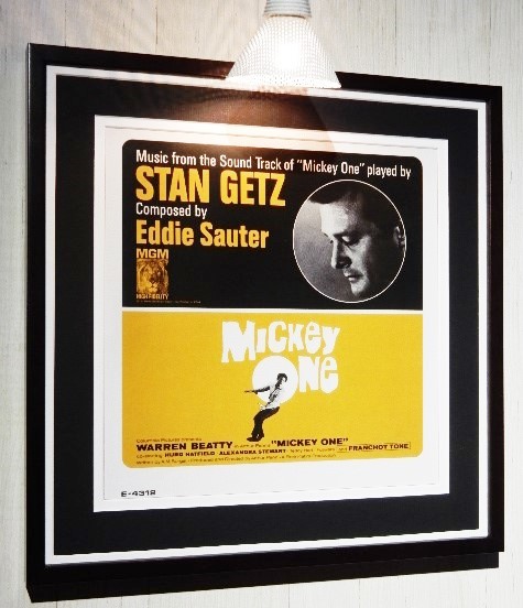 スタン・ゲッツ/Jazz Soundtrack Album Classic/レコジャケ ポスター 額入り/Stan Getz/Mickey One/ウォーレンベイティ/ガンボアート_画像8