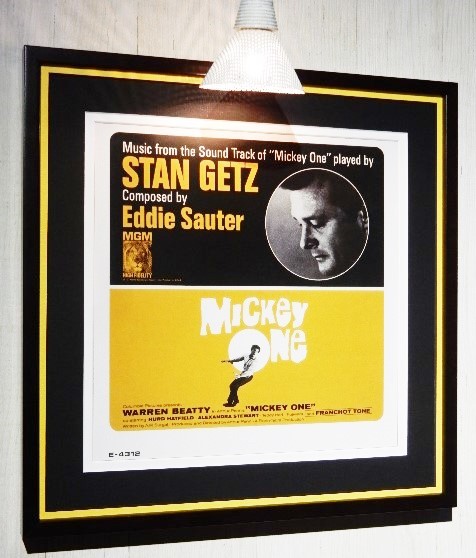 スタン・ゲッツ/Jazz Soundtrack Album Classic/レコジャケ ポスター 額入り/Stan Getz/Mickey One/ウォーレンベイティ/ガンボアート_画像7