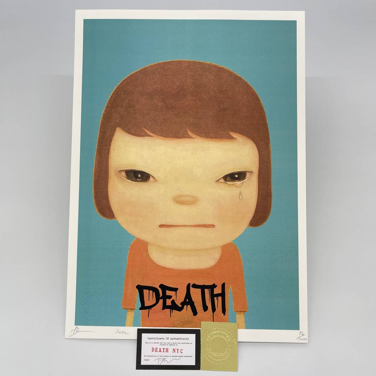 DEATH NYC 世界限定100枚 アートポスター 奈良美智 YOSHITOMO NARA ロッタちゃん Banksy バンクシー Kaws カウズ  現代アート ポップアート