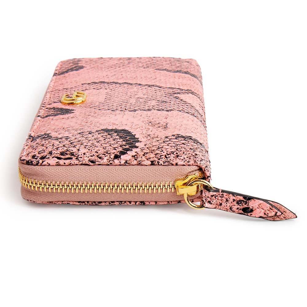(新品・未使用品)グッチ GUCCI GGマーモント パイソン ジップ アラウンド ウォレット 長財布 エキゾチックレザー ピンク 456117 箱_画像4