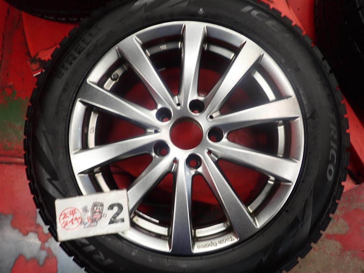 スタッドレス チーム スパルコバラーレ+ピレリアイスアシンメトリコ 225/55R17 8.5分山★5シリーズに！stwt17_画像6