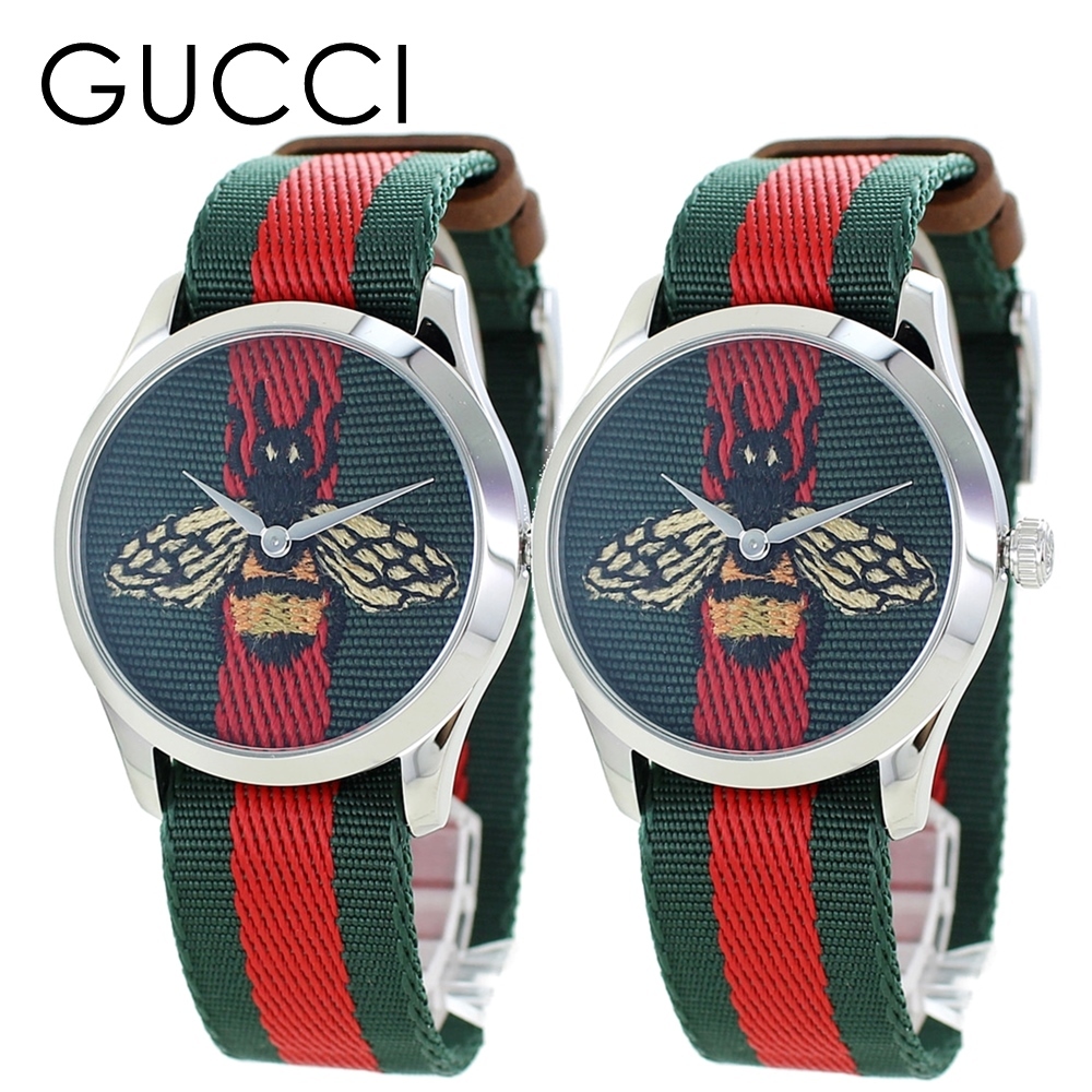 独特な 【送料無料】 時計 gucci テキスタイル Gタイムレス 腕時計
