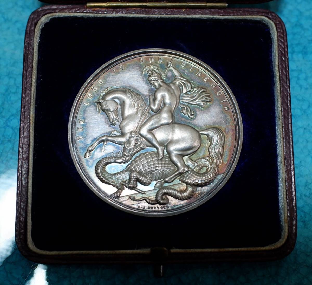 1898 イギリス セントジョージ スレイヤー シルバー 竜退治 銀メダル 
