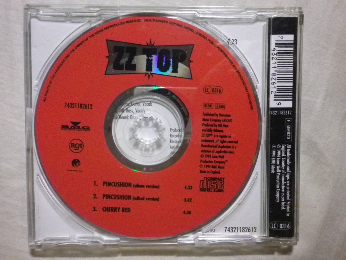 『ZZ Top/Pincushion(1994)』(BMG 74321182612,イングランド盤,3track,Cherry Red,サザン・ロック,ブルース・ロック)_画像2