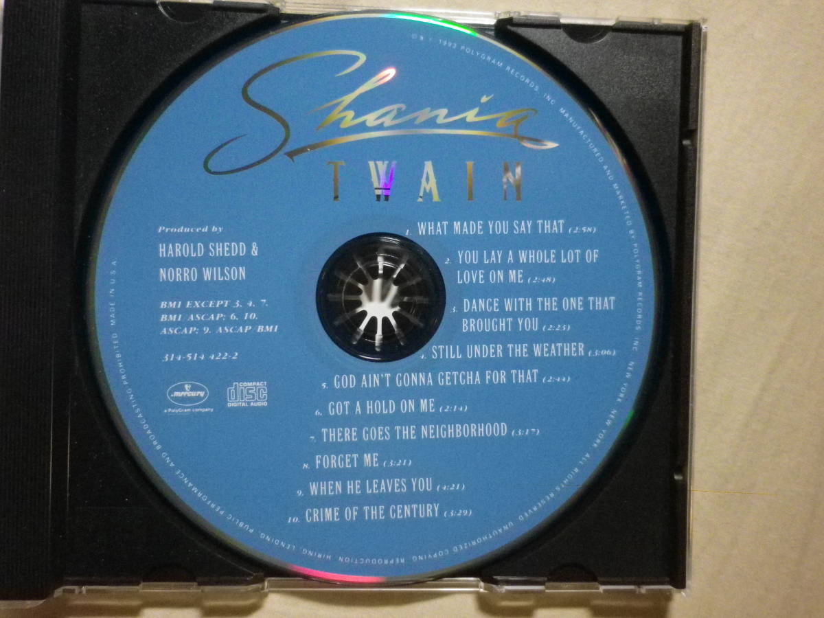 『Shania Twain/Shania Twain(1993)』(Mercury 314-514 422-2,1st,USA盤,歌詞付,カントリー,What Made You Say That)_画像3