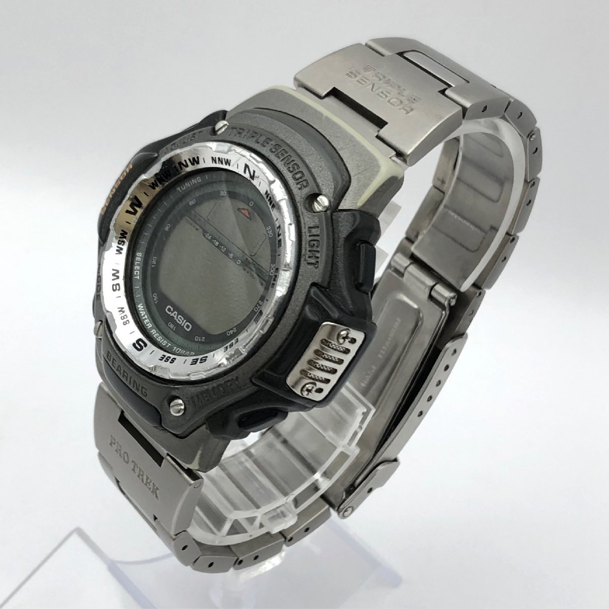 時計 CASIO PROTREK PRT-415 Vintage Casio PRT-415 Pro Trek Digital Triple Sensor Japan