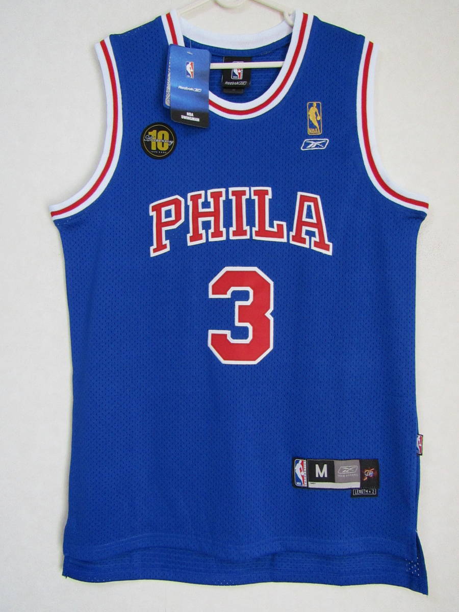 美品 NBA 76ers IVERSON #3 アレン・アイバーソン セブンティ 