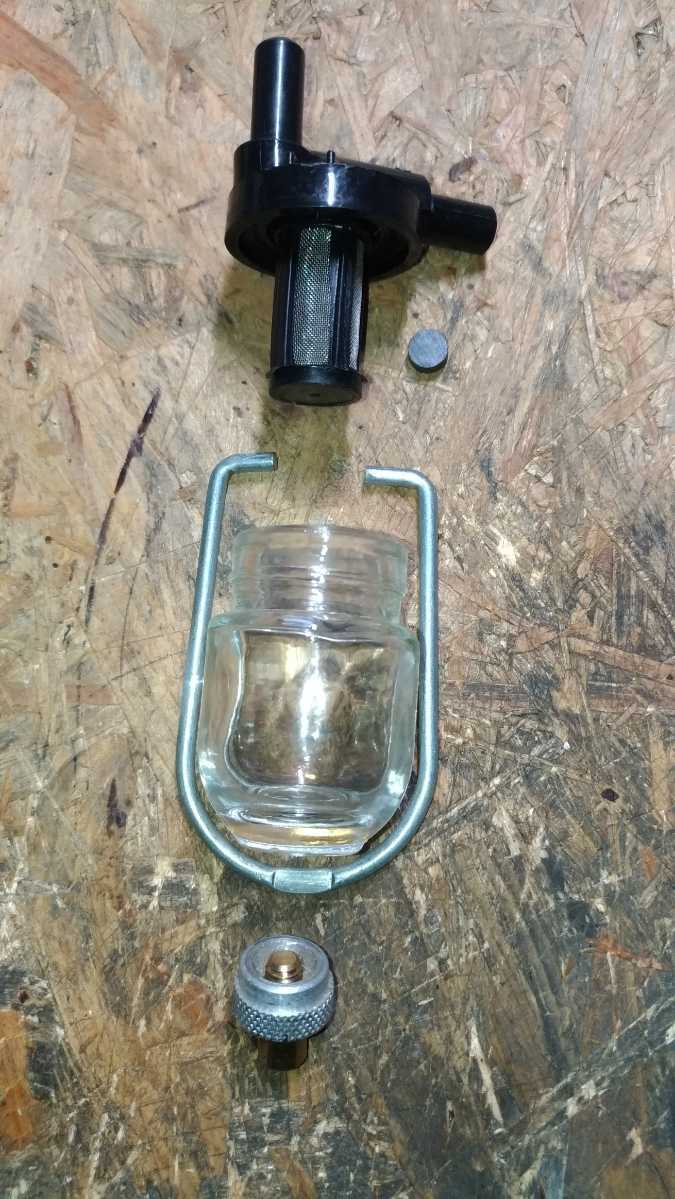  old model glass made fuel filter unused new goods 