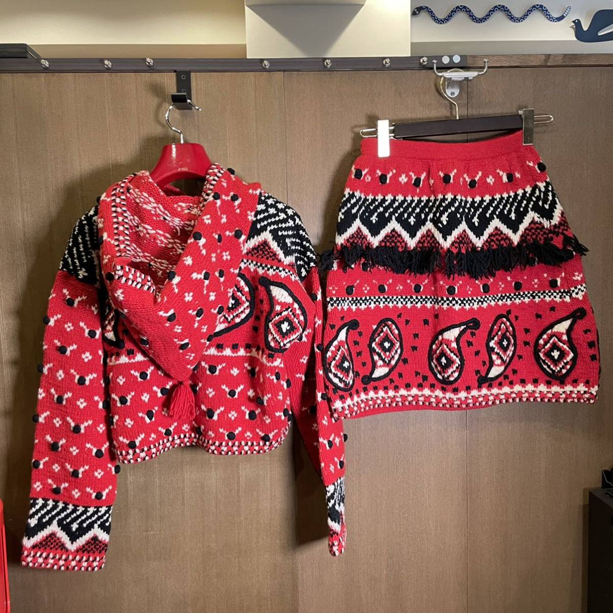 80s IS ISSEY MIYAKE イッセイミヤケ セットアップ ニット パーカー