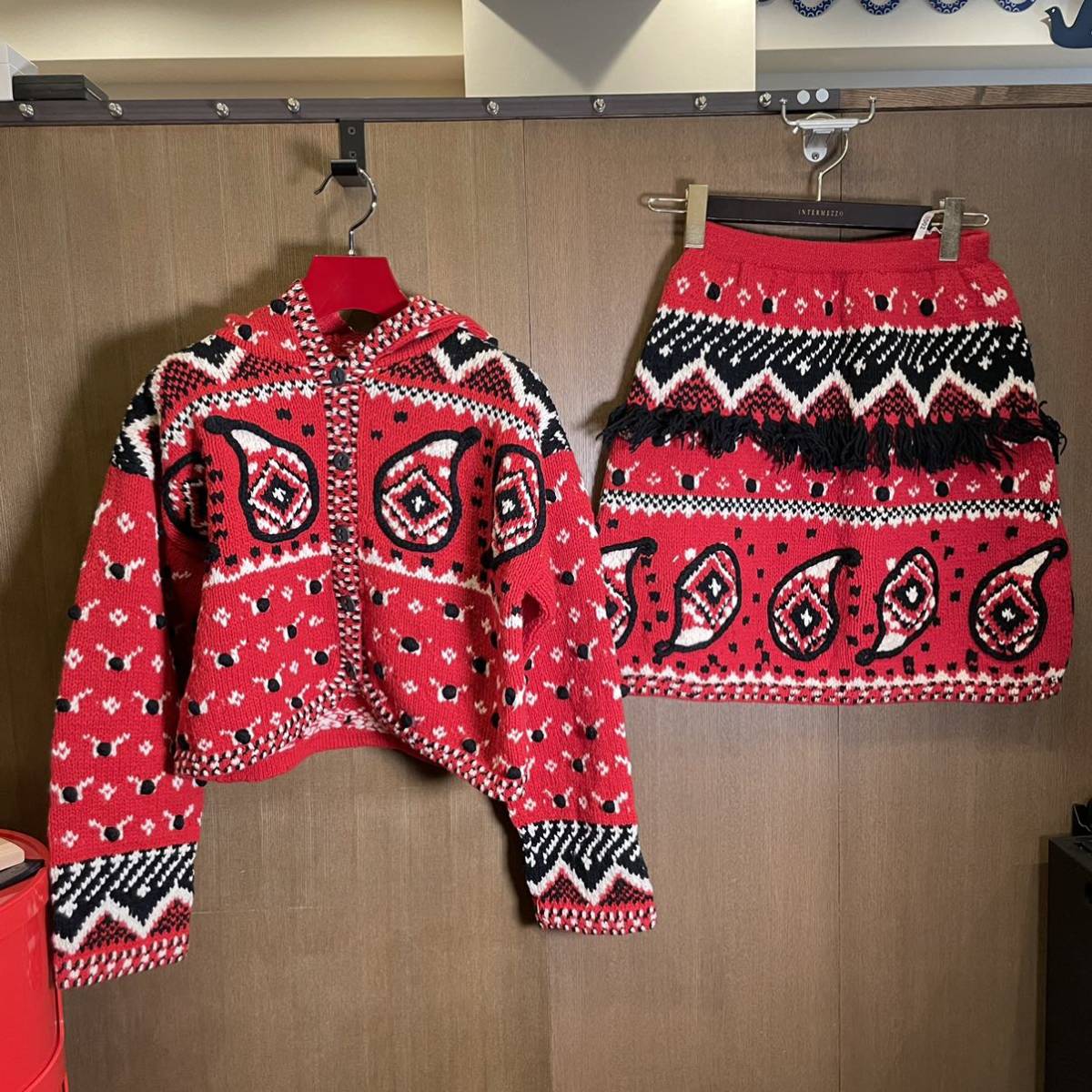 80s IS ISSEY MIYAKE イッセイミヤケ セットアップ ニット パーカー