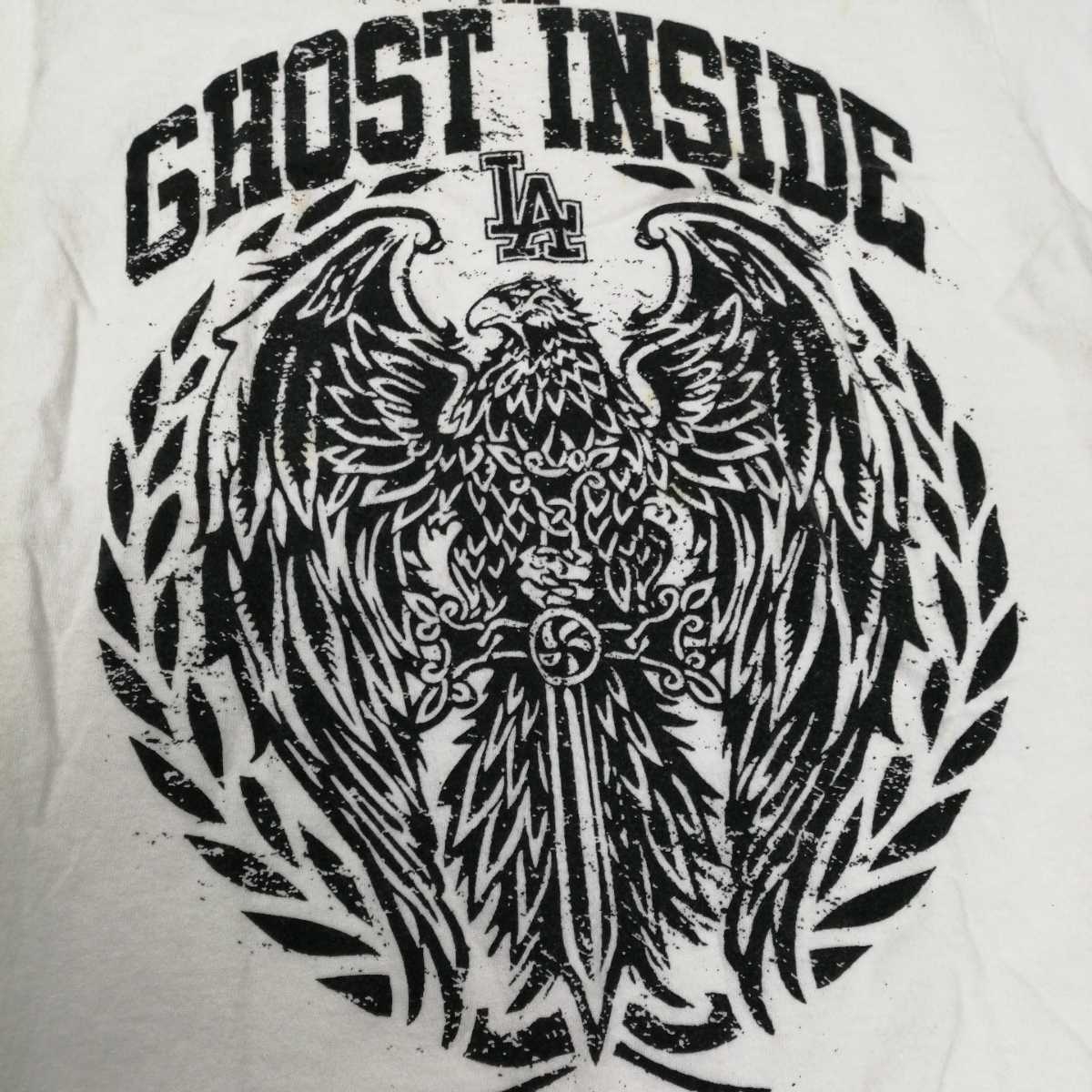 B11 バンドTシャツ　ゴーストインサイド　白　鷲　GHOST INSIDE_画像2