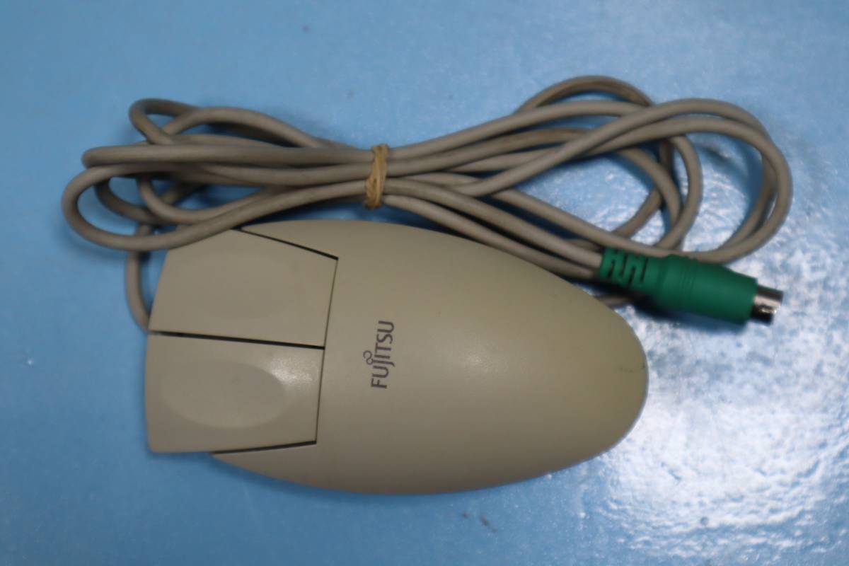 C8773 T* L FUJITSU N01B-0671-B101 2ボタンホイールマウス PS/2接続 動作確認済 現状品_画像1