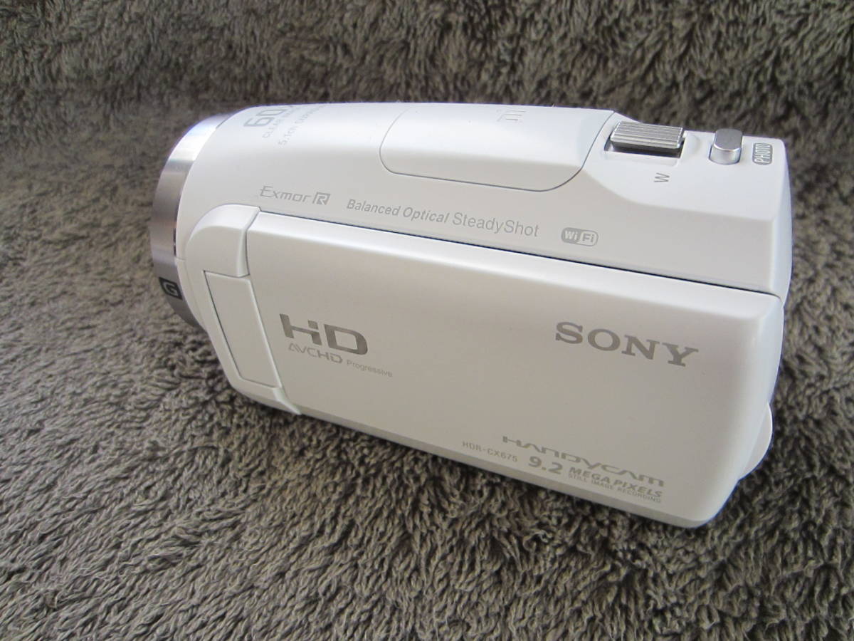 美品】ソニー デジタルHDビデオカメラレコーダー HDR-CX675 ホワイト