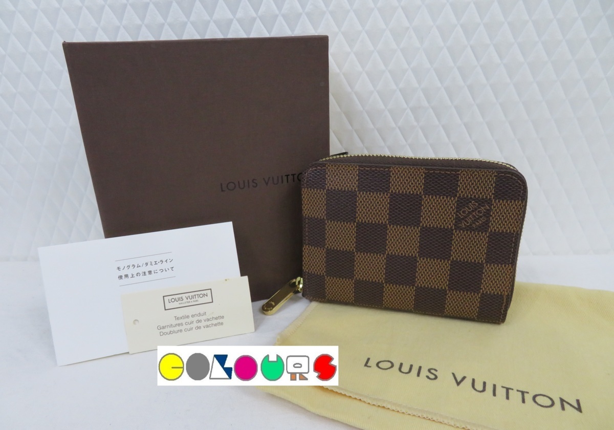 〔COLOURS〕 未使用・保管品■ジッピー コインパース■N63070■ダミエ■エベヌ■コイン／カードケース■Louis Vuitton