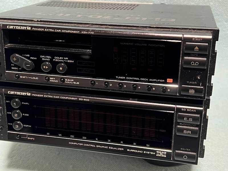 カロッツェリア カセットデッキ KEH-770 イコライザー EQ-600 GEX-T5 GM-600 GM41Aセット 当時物