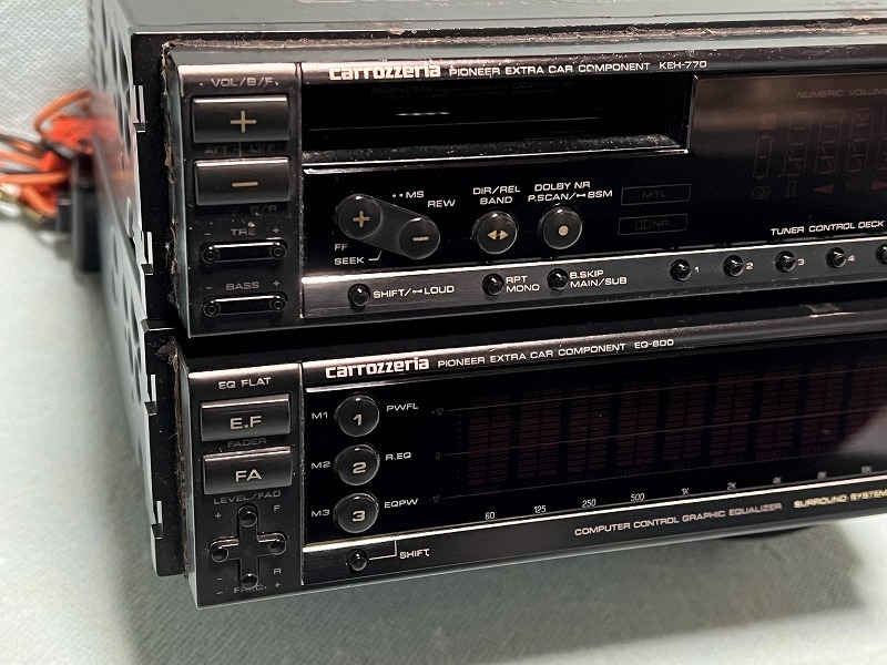 カロッツェリア カセットデッキ KEH-770 イコライザー EQ-600 GEX-T5 GM-600 GM41Aセット 当時物