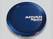 【メーカー取り寄せ】ADVAN Racing センターキャップ FULL FLAT ブルーアルマイト 直径:63ミリ 4個セット