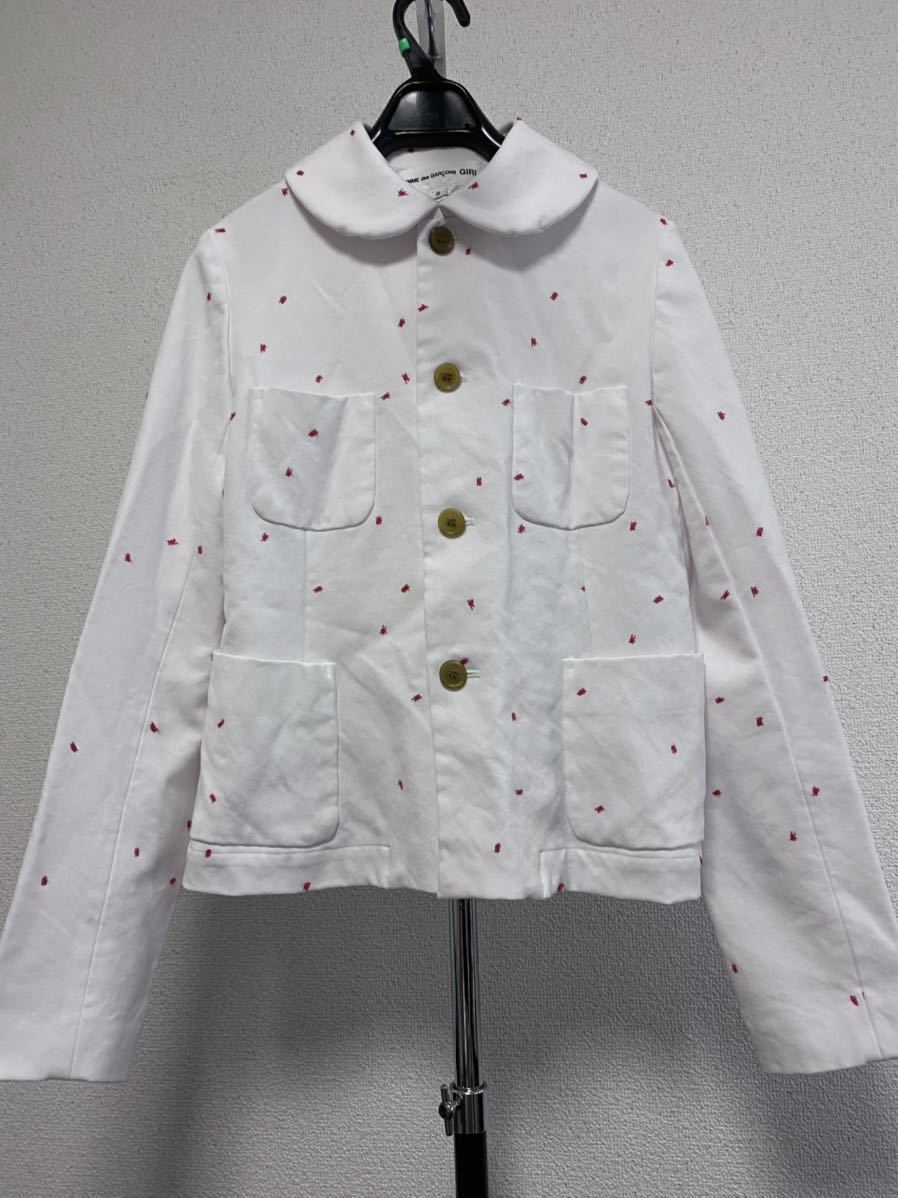 2021SS コムデギャルソンガール 刺繍ジャケット XSサイズ ポリエステル