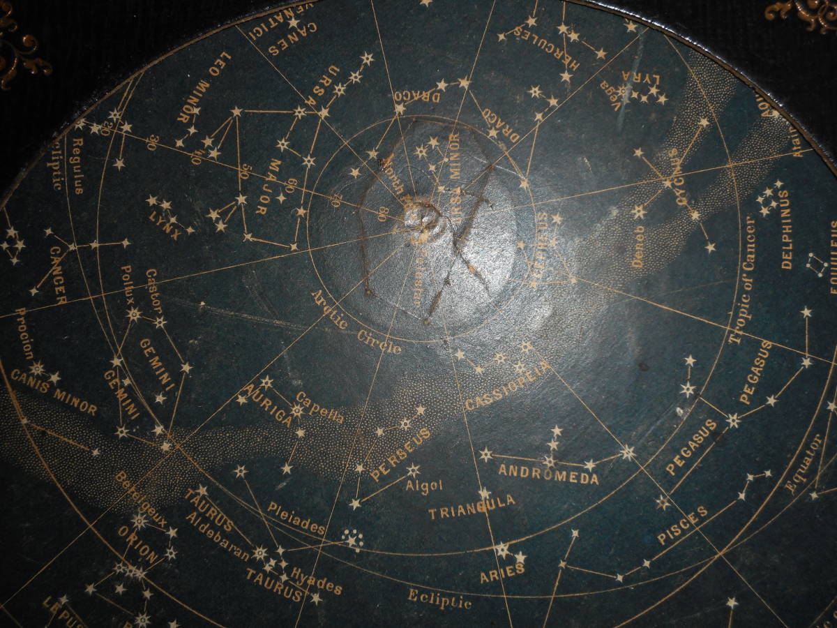 即決アンティーク、1890年頃『フィリップス星座早見盤』天球図、天文暦学書、星図、Astronomy, Star map, Planisphere, Celestial atlas_画像6